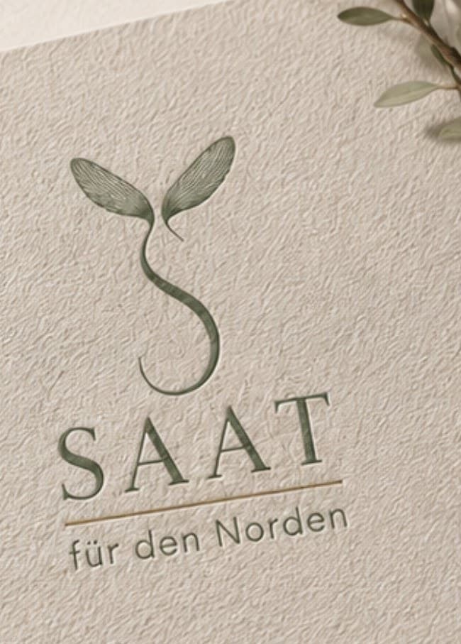 Geprägtes Markendetail eines AR Media Branding-Projekts